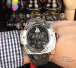 Perfect Replica New Hublot Big Bang Sang Bleu ii Black Chronograph Dial Mens Watch 